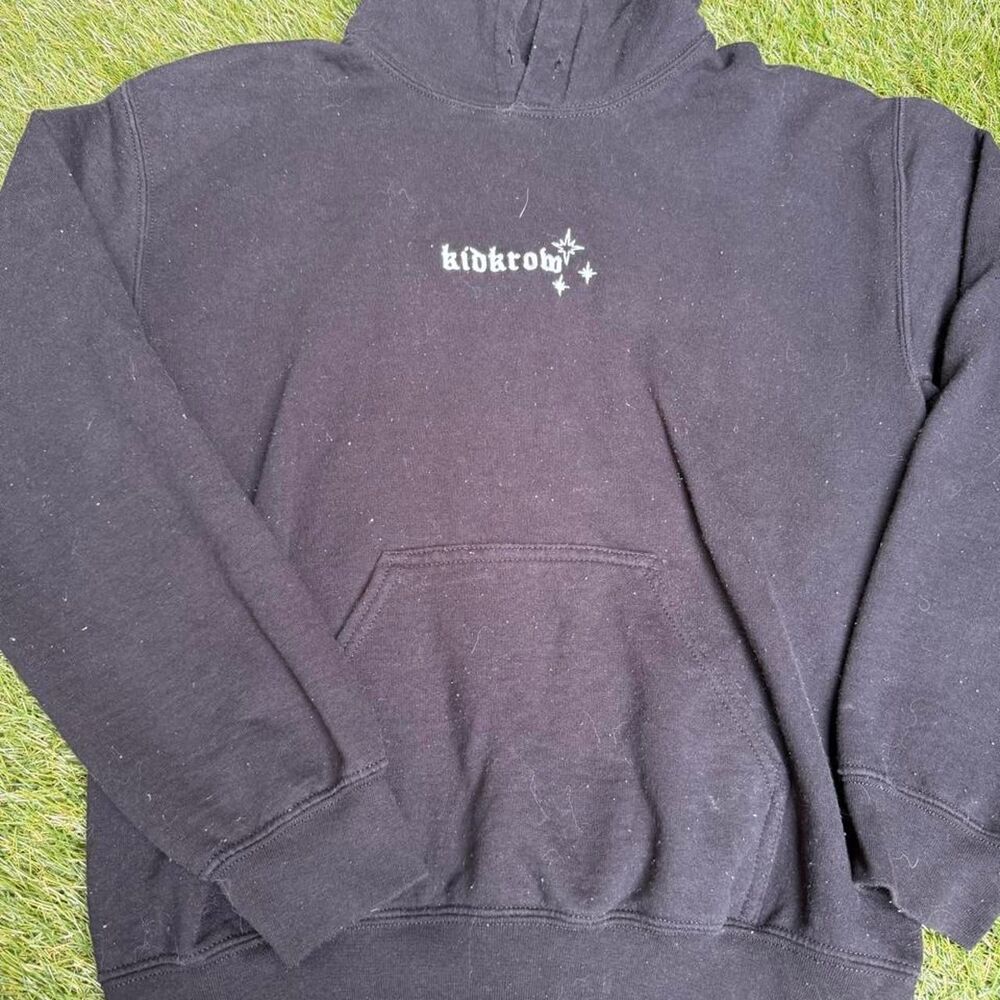 Unbranded Women's Black and Navy Hoodie